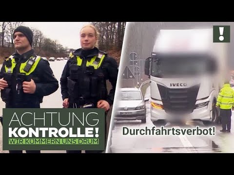 Durchfahrtsverbot missachtet! ❌❌ LKW-Fahrer werden zur Kasse gebeten! | Achtung Kontrolle