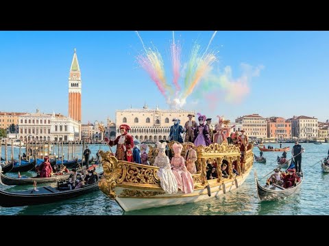 Venice, Italy Carnival 2026 Opening Parade | Grand Canal Water Spectacle & Venetian Masks (Full 4K)