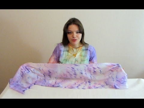 Видео мастер-класс по японскому узелковому батику Шибори, техника Араши. Роспись шёлкового шарфа.