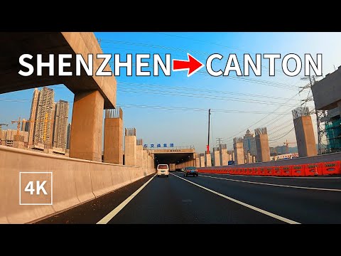 2hr Central Shenzhen to Guangzhou | 4K China Scenic Sunrise Drive