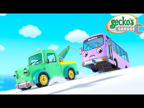 Snowy Mountain Rescue | Gecko's Garage | Cartoons For Kids | Toddler Fun Learning
