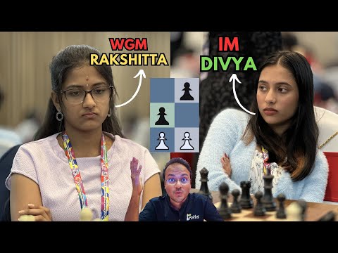 This game shows how strong Divya Deshmukh actually is | Rakshitta vs Divya | World juniors 2024