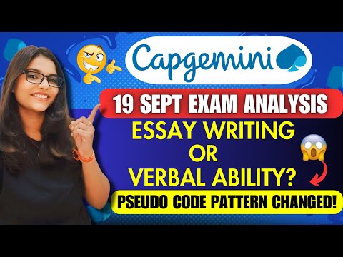 Capgemini 19th Sept Exam Analysis | Pattern Changed Again ? #capgemini_exceller_questions #capgemini