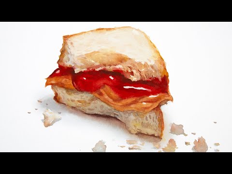 Watercolor Painting of a Yummy Sandwich