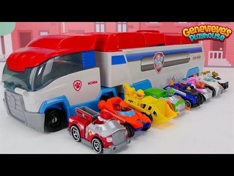 Toy Learning Video for Kids - Paw Patrol True Metal Vehicles Biggest Race!