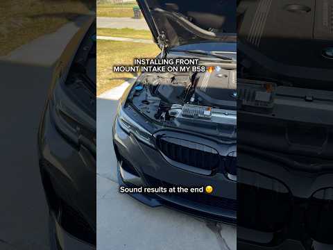 INSTALLING FRONT MOUNT INTAKE (B58 SOUNDS CRAZY !) #bmw #automobile #b58 #airintake #quicktutorial