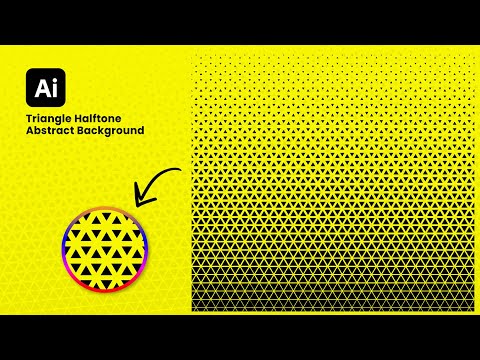 Triangle Halftone Abstract Background in Illustrator | Triangle Halftone | Adobe Illustrator