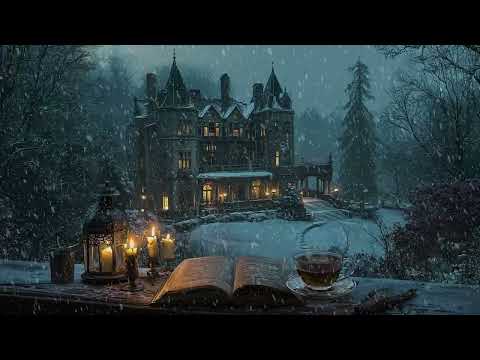 Snowy Midnight at the Old Academy Tower | Piano Atmosphere for Calm Focus