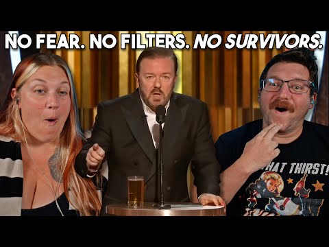 STILL RELEVANT IN 2025! Americans React to Ricky Gervais - Golden Globes 2020
