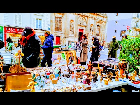 Paris France🇨🇵BIG FLEA MARKET🔥MARCHÉS Aux puces🛍BROCANTE🏺ANTIQUITÉS🪞SECOND-HAND🎉4KHDR Thrift 📸