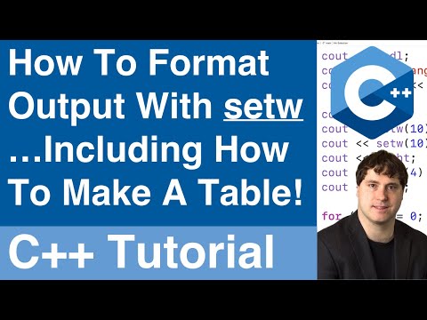 setw Stream Manipulator | C++ Tutorial