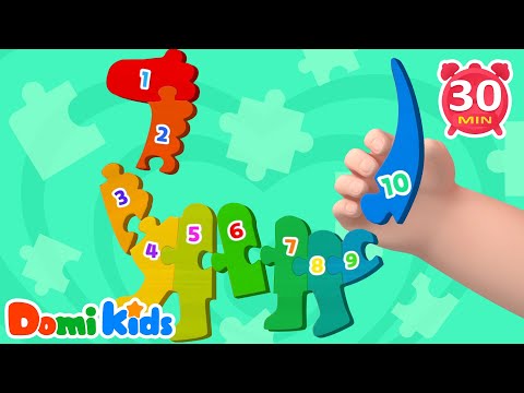 恐龍拼圖🦖🧩 | 趣味恐龍拼拼看 | 寶寶動手能力培養 | 幼兒益智遊戲 | 親子互動兒歌🎵 | 寶貝多米