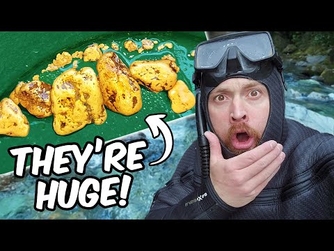Diver Finds Where The BIG GOLD Nuggets Are!