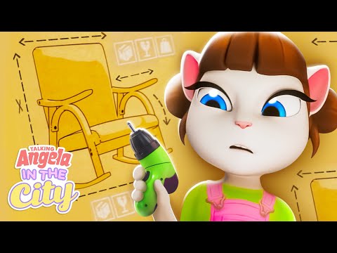 Angela Builds a Chair 💪👷‍♀️ Talking Angela: In The City (Episode 18)