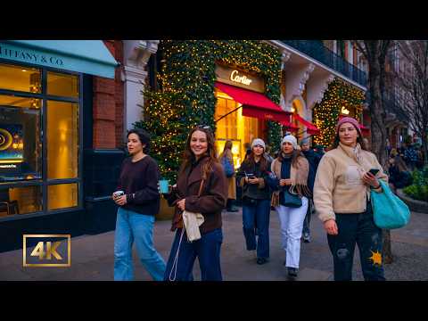 [4K] London Winter Walk 2025 | Festive Sloane Square Atmosphere🎄🎅