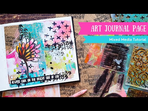 My favourite Way to start an Art Journal Page 👉Collage Background & Mark Making 🎨