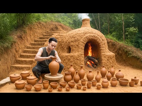 Primitive Technology: How to Make Pottery from Scratch with Natural Clay | Start to Finish