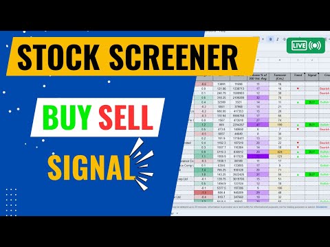 Moving Averages Crossover Stock Screener in Google Sheet | Sectoral, Broad Market Indices & FnO