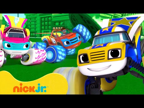 Super Hero Blaze Saves Axle City w/ Super Wheels! 🚗 Blaze and the Monster Machines | Nick Jr.