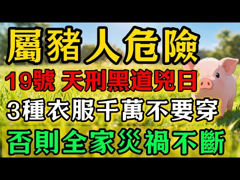 生肖豬必看！12月19號，農曆十月三十是「天刑黑道兇日」，這3個顏色的衣服千萬不要穿，否則災禍不斷，全家不得安寧！#佛靈禪境#屬相運勢#生肖#家運#生肖運勢的那些事#先知#風水變化#提升運勢