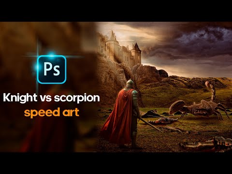 Knight vs scorpion - speed art photo manipulation in photoshop