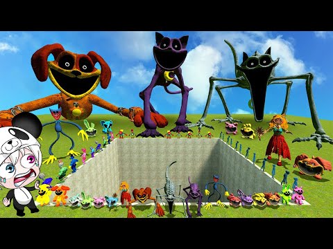 파피 플레이타임 챕터3 캣냅과 독데이 미스딜라이트 캐릭터들의 파워를 비교해보고 구덩이에 빠뜨리기 ㅋㅋ 애니메이션 상황극 [꿈토이 꿀잼 리액션]