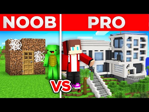 JJ And Mikey NOOB vs PRO Who Will BUILD The SAFEST HOUSE in Minecraft Maizen