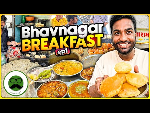 Bhavnagar Food Tour | Puri Saak Undhiyu Bapa Sitaram Nasta , Healthy Juice & More | Veggie Paaji