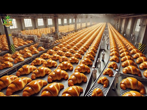 How Millions of Croissants Are Made in a Factory | Croissants Factory Process