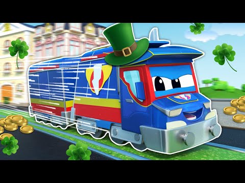 Gold Rain in the Streets 🍀 Vehicles Cartoon for Kids | Super Truck