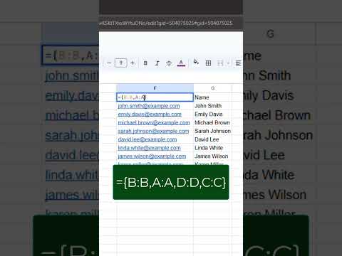 Swap Columns in Google Sheets