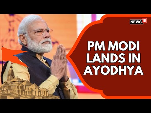 Ram Mandir Dhwajarohan: PM Lands In Ayodhya, Holds Roadshow Ahead Of Flag Hoisting Ceremony | News18