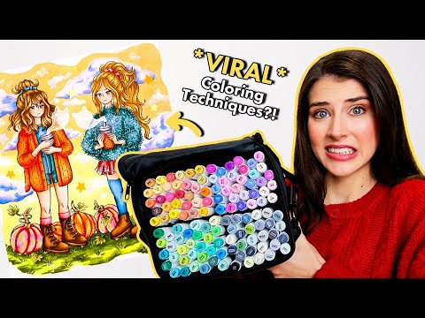 I Tried VIRAL Alcohol Marker Coloring Techniques… Are They Worth the Hype?