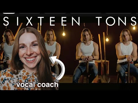 Vocal coach reacts to Geoff Castellucci - Sixteen Tons