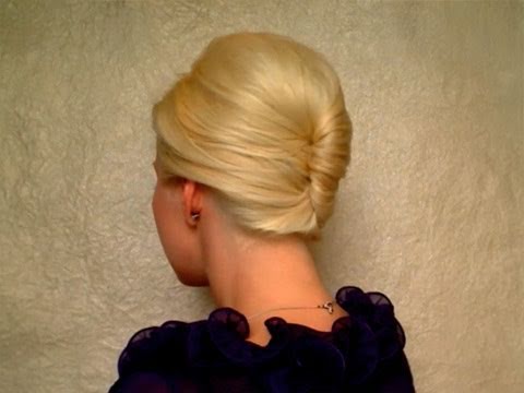 French twist hairstyle tutorial for short, medium long hair Prom wedding updo