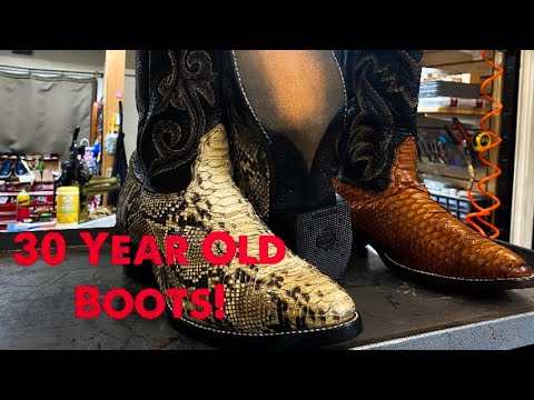 30 Year old Nocona Snake Skin Boots Get Some New Life!