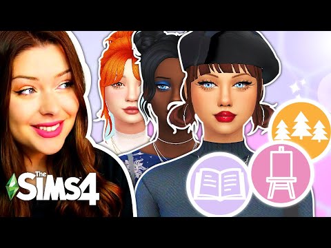 Creating Sims as Different COLLEGE MAJORS in The Sims 4 // CAS Challenge