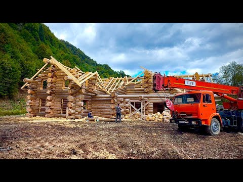 Titan House Built in 7 Months. Start to Finish. Canadian Log House. Part 1