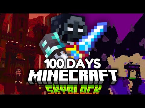 I Spent 100 Days in Hypixel Skyblock in Minecraft