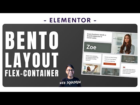 Build an Awesome Bento Layout Website - Flexbox Container - Elementor Wordpress Tutorial
