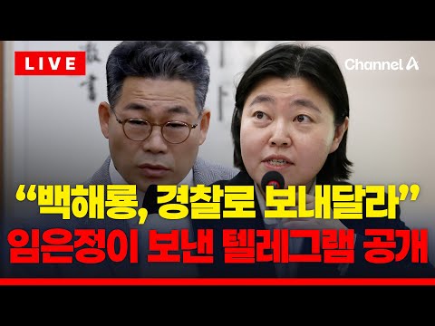 [🔴이슈를 켜라] 임은정 “백해룡, 경찰로 보내달라”…백해룡, 텔레그램 공개 / 채널A