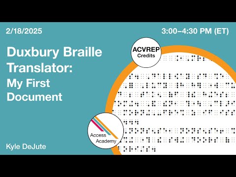 Duxbury Braille Translator: My First Document
