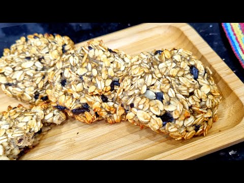 مطبخ ام وليد / كوكيز صحيين بثلاث مكونات فقط لاصحاب الرجيم و مرض السكري .