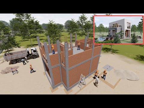 House building construction process step by step ( 8.00 x 11.50 meter )