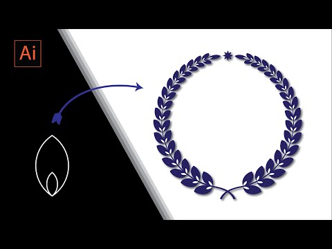 How to create a Laurel Wreath Vector design using the Ellipse tool in Adobe Illustrator
