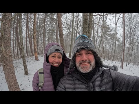 Hiking Sawnee Mountain in a Winter Storm ❄️