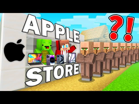 Mikey and JJ Opened an APPLE STORE in Minecraft Maizen !