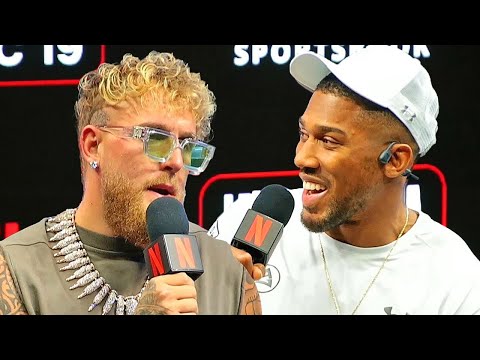 Anthony Joshua vs Jake Paul - FULL Press Conference & Face Off Video