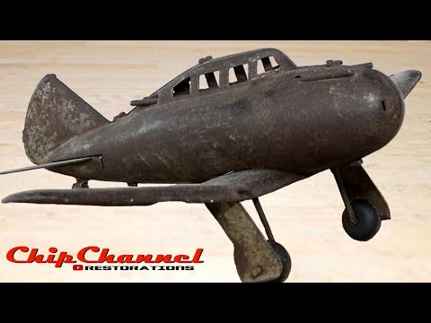 1940s Marx Seversky P35 Toy Fighter Airplane Restoration