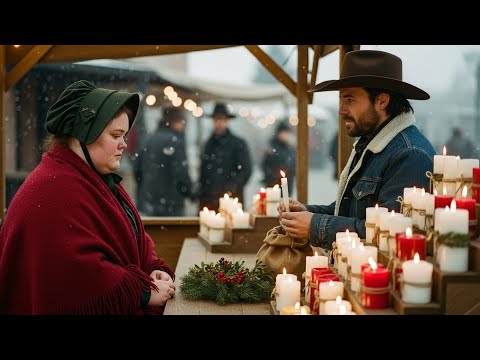The Obese Widow's Christmas Candles Got Zero Buyers— A Cowboy Bought Them All And Lit Them For HER
